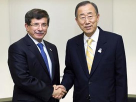 Davutoğlu, Ban Ki Moon'la görüştü