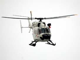 Kanamalı hastanın imdadına helikopter yetişti