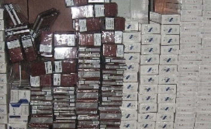 Düzcede kaçak sigara ele geçirildi