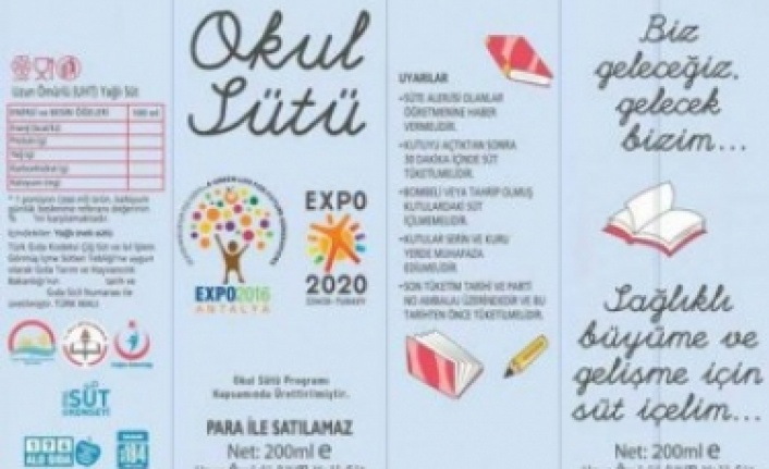 Okul sütü kutusu belli oldu